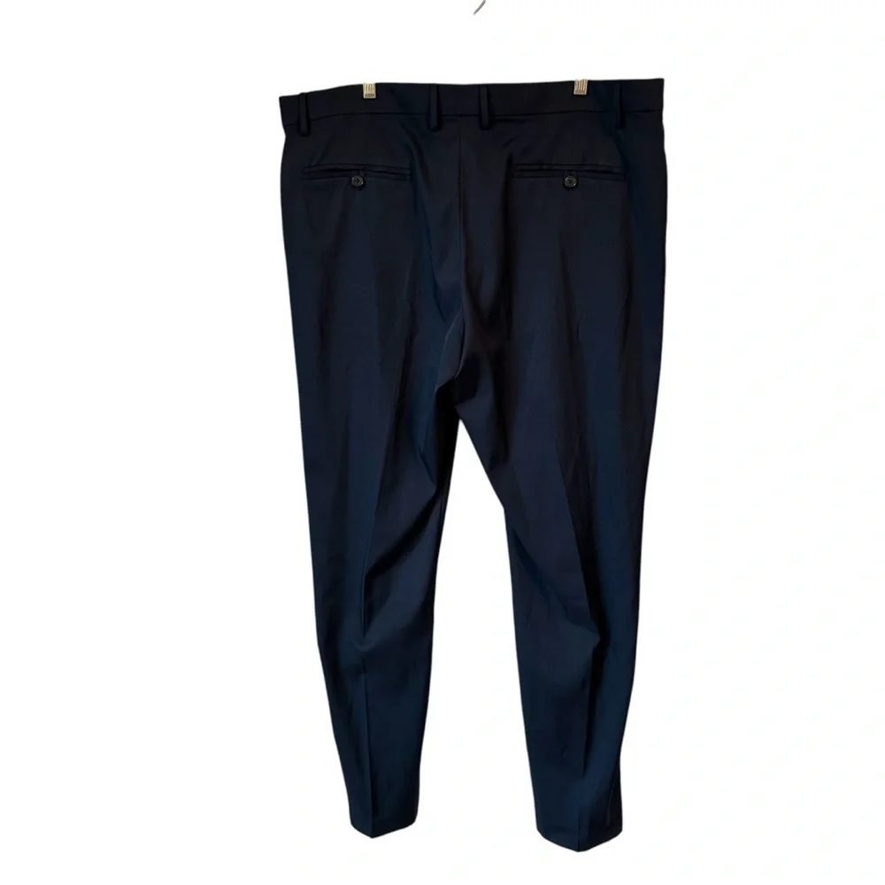 Tahari Men's Navy Classic Dress Pants, 38 x 32